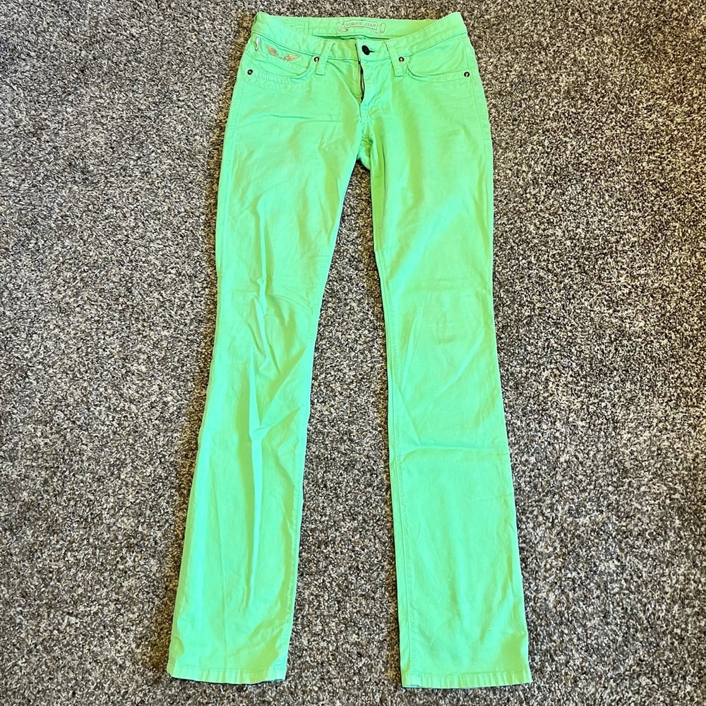 Bright Green Marilyn Jean Straight Leg Pants